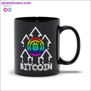 Multicolor Bitcoin Black Mugs