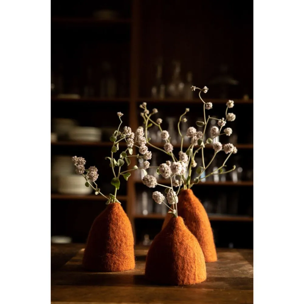 Muskhane Set of 3 Tinkerbells Vase - Coral