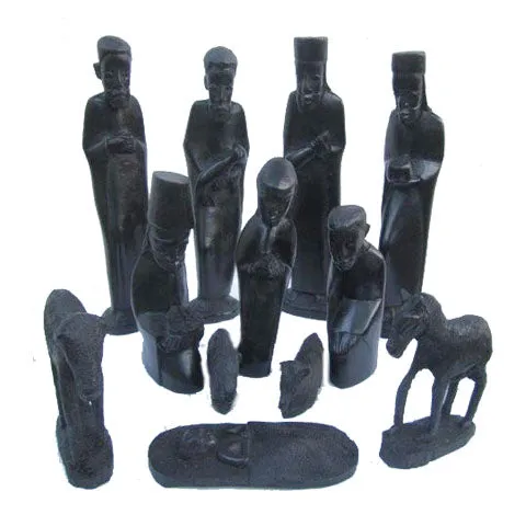 Nativity Scene Ebony Wood