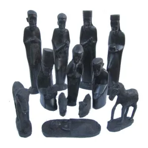 Nativity Scene Ebony Wood