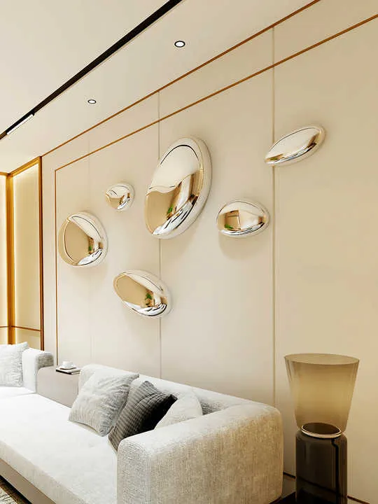 Nordic Luxury Resin Stone Shape Wall-منحوتات جدارية