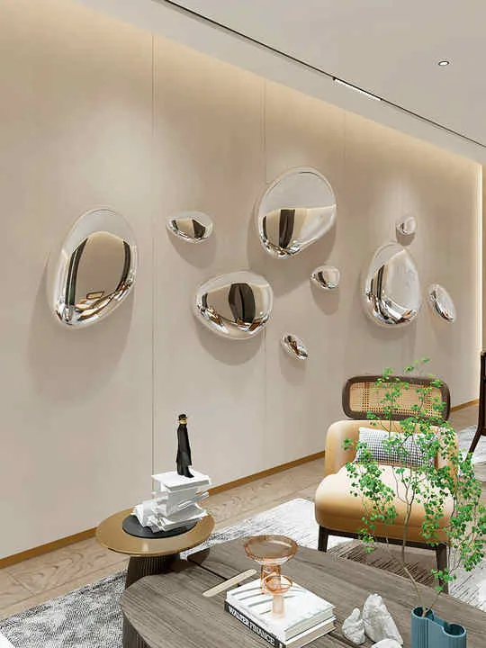 Nordic Luxury Resin Stone Shape Wall-منحوتات جدارية