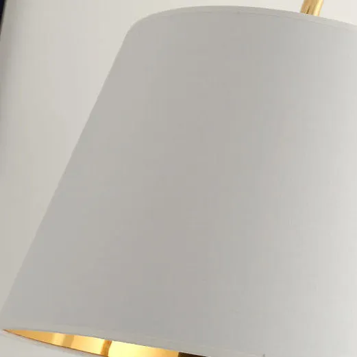 Nordic Modern Solid Color Fabric Shade Marble 1-Light Table Lamp