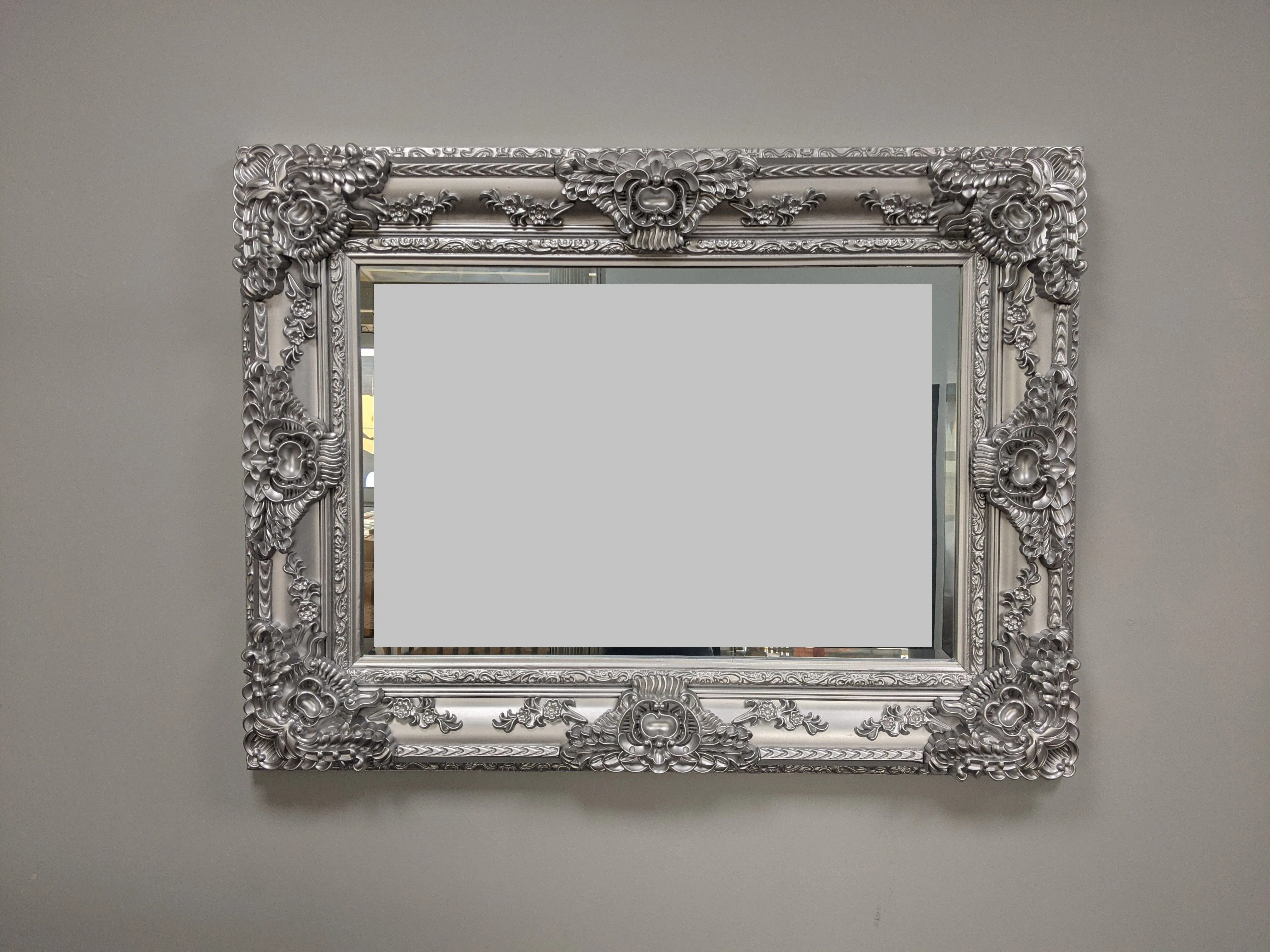 Ornate Mirror - OM1 - Silver - 100x150