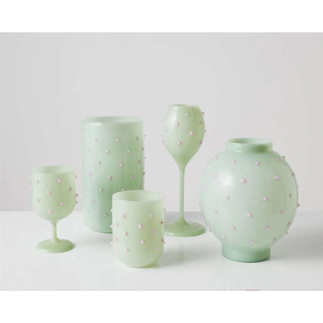Pistachio Polkadot Vase