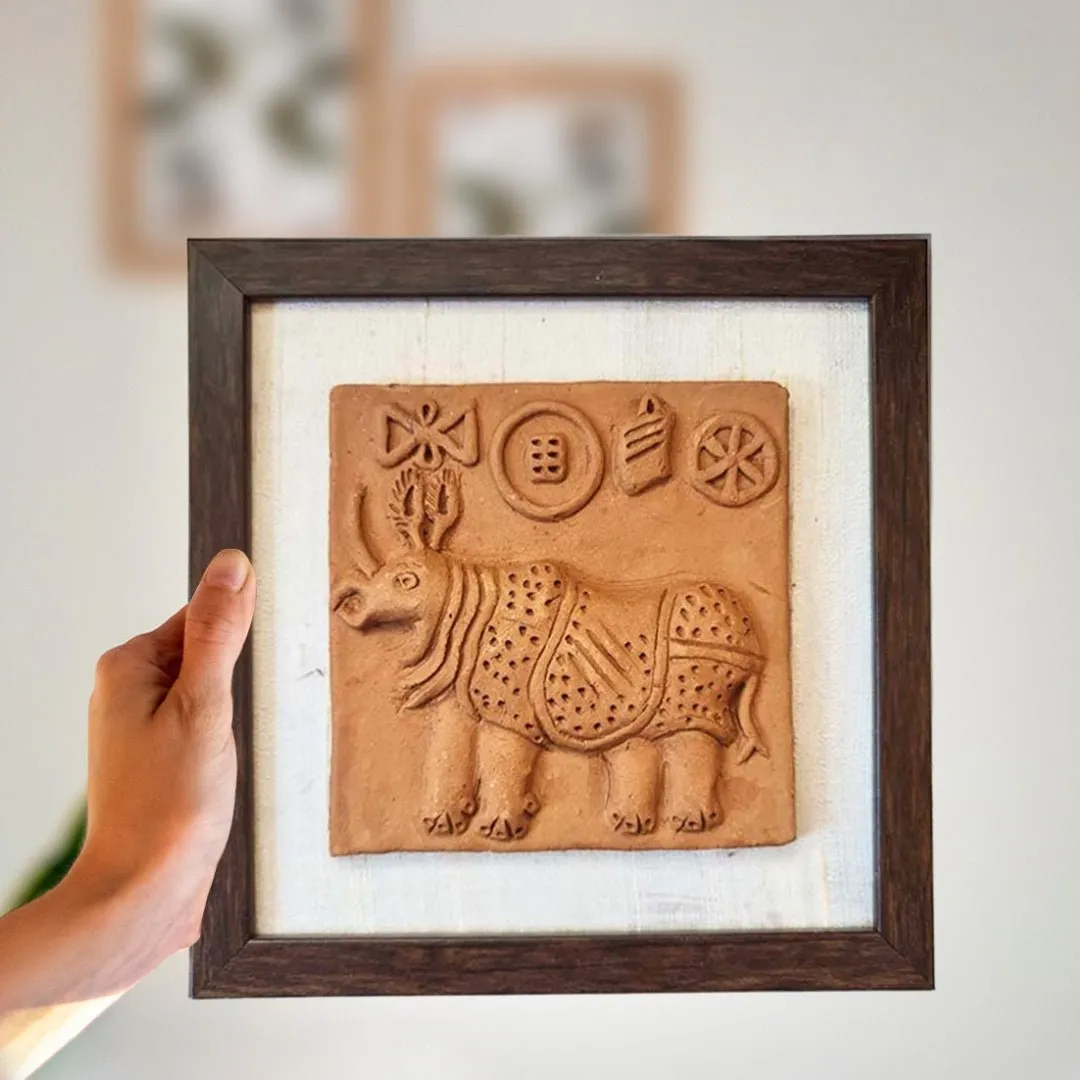 Replica Terracota Harappan Rhinoceros Seal