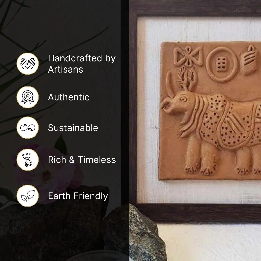 Replica Terracota Harappan Rhinoceros Seal