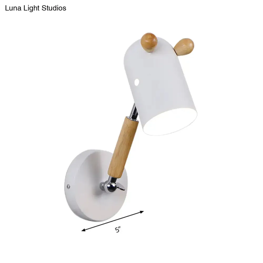Rotatable Metal and Wood Trojan Wall Light - Nordic Style Lamp for Porch Hallway
