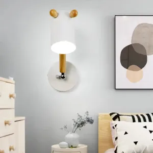Rotatable Metal and Wood Trojan Wall Light - Nordic Style Lamp for Porch Hallway