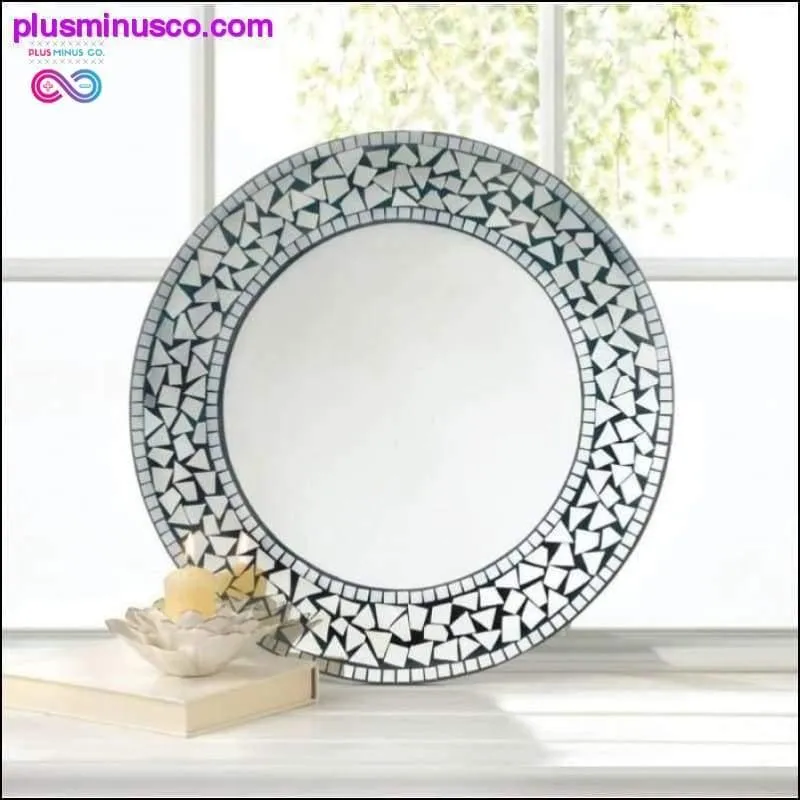 Round Mosaic Wall Mirror || PlusMinusco.Com