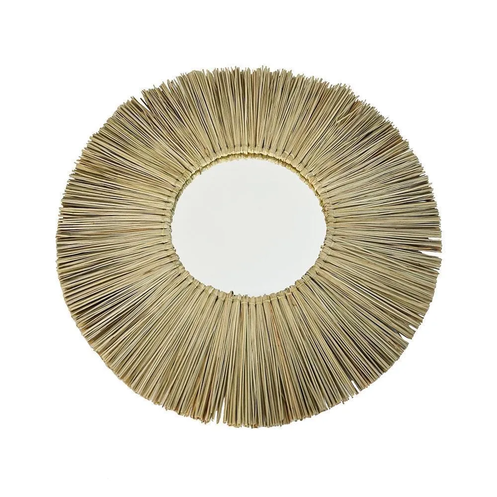 Round Seagrass Mirror 70cm