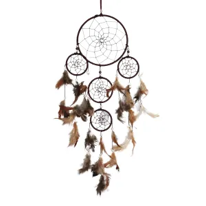 RPH Handicrafts Dream Catcher for Bedroom, Home Decor Wall Hanging 65x16cm (Natural B)