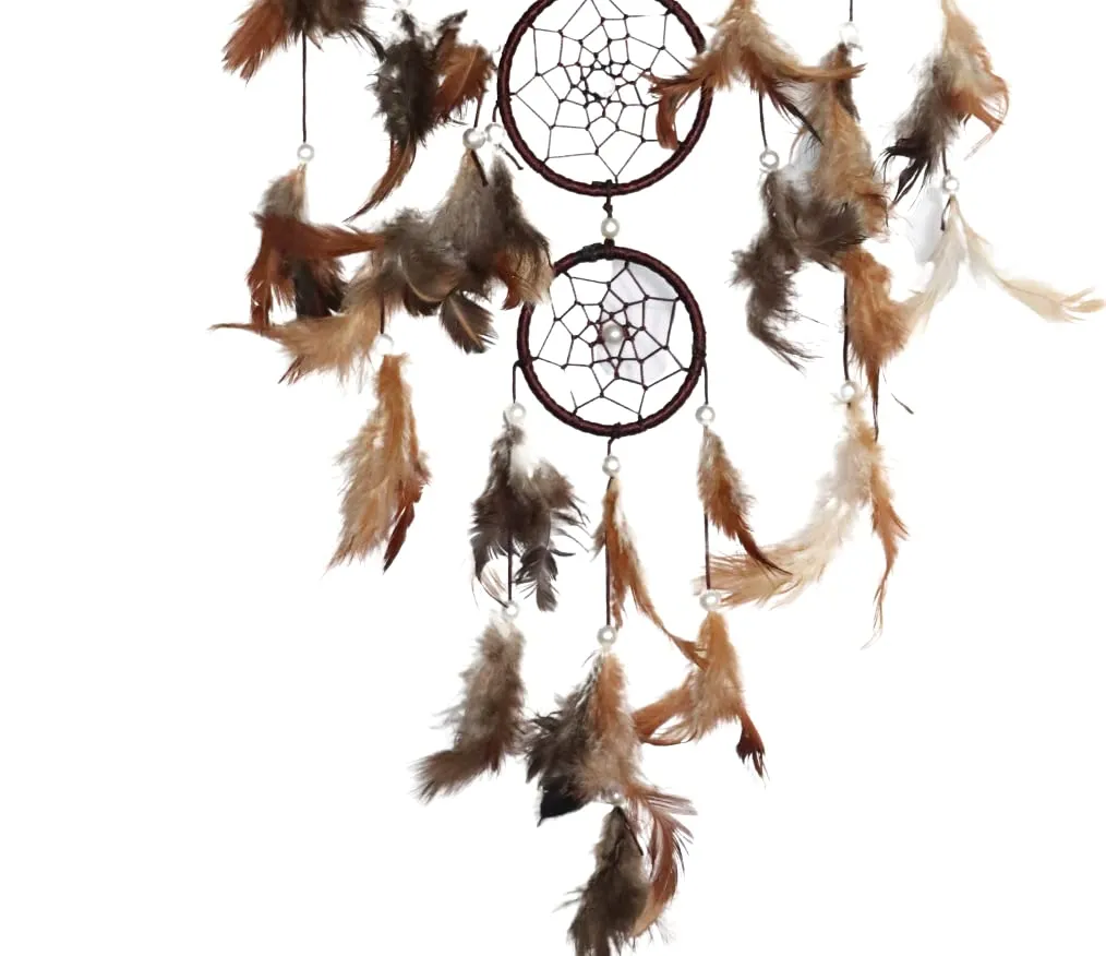 RPH Handicrafts Dream Catcher for Bedroom, Home Decor Wall Hanging 65x16cm (Natural B)