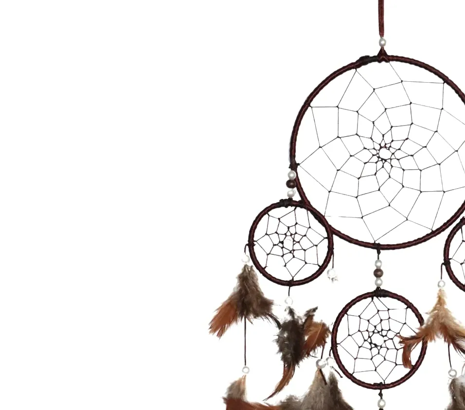 RPH Handicrafts Dream Catcher for Bedroom, Home Decor Wall Hanging 65x16cm (Natural B)