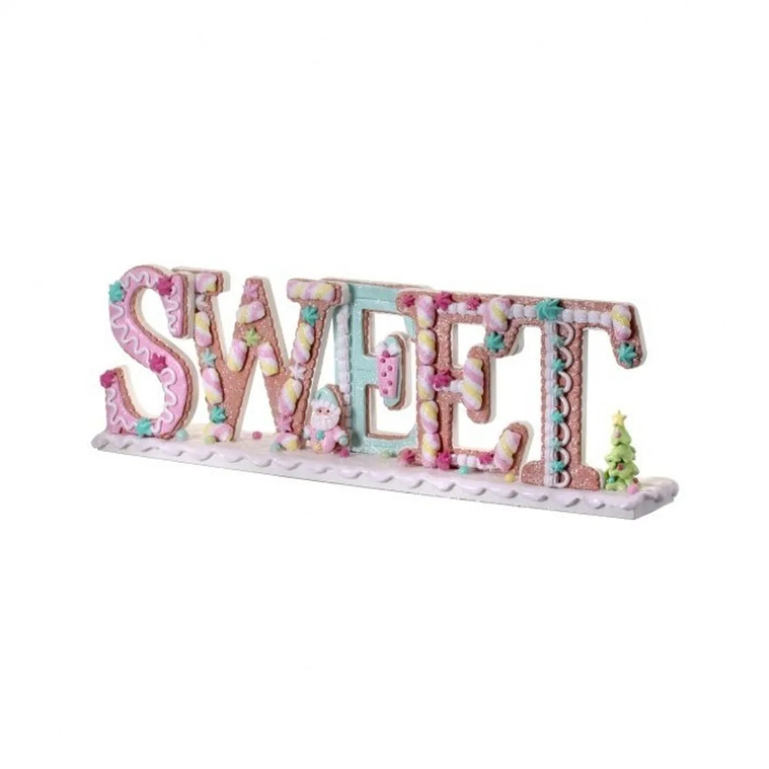 Santa's Sweet Shoppe Collection 20"Claydough "Sweet" Candy Table Piece