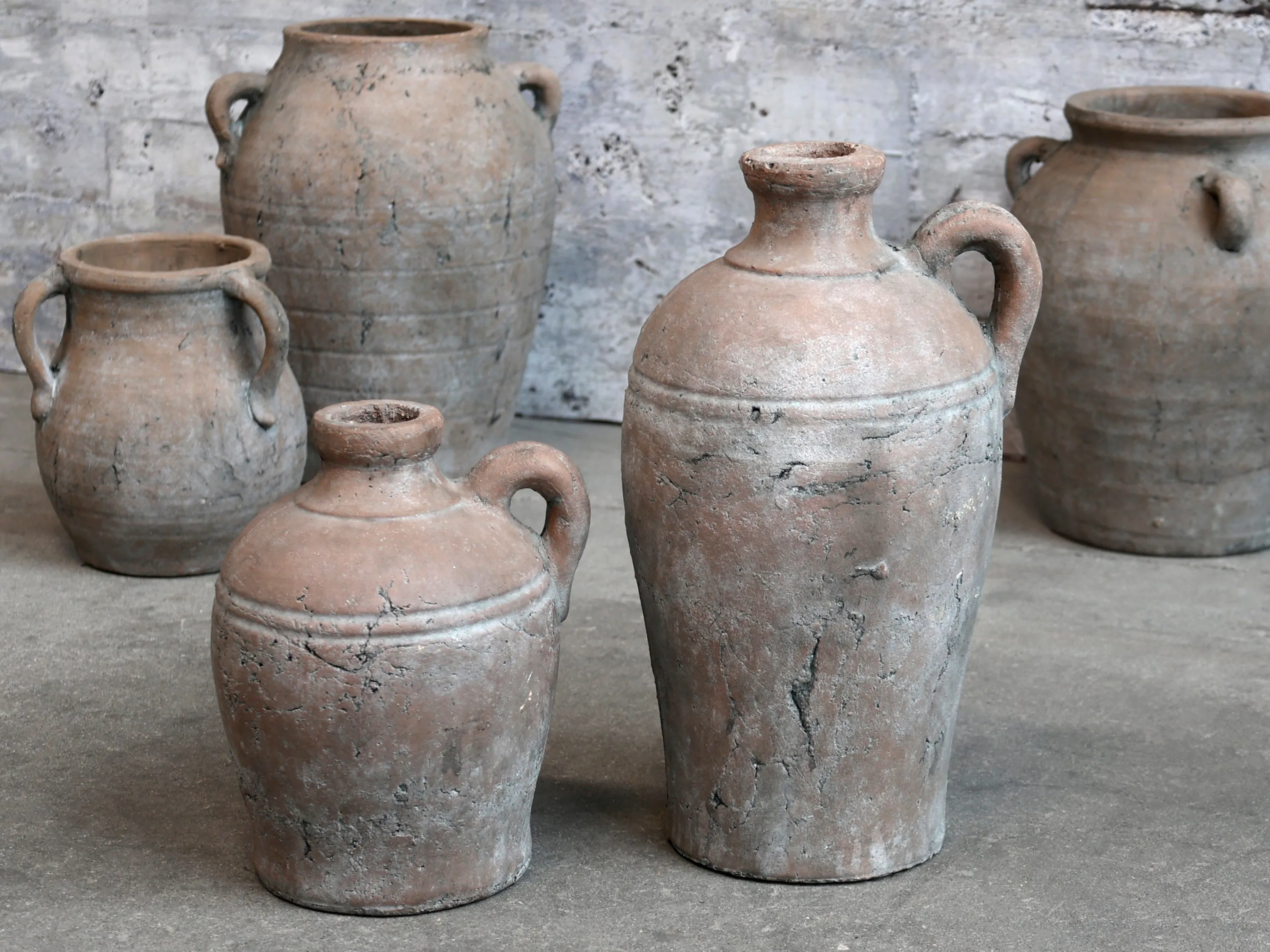 Scandi Terracotta Bottle/ Jug with Handles( two sizes)