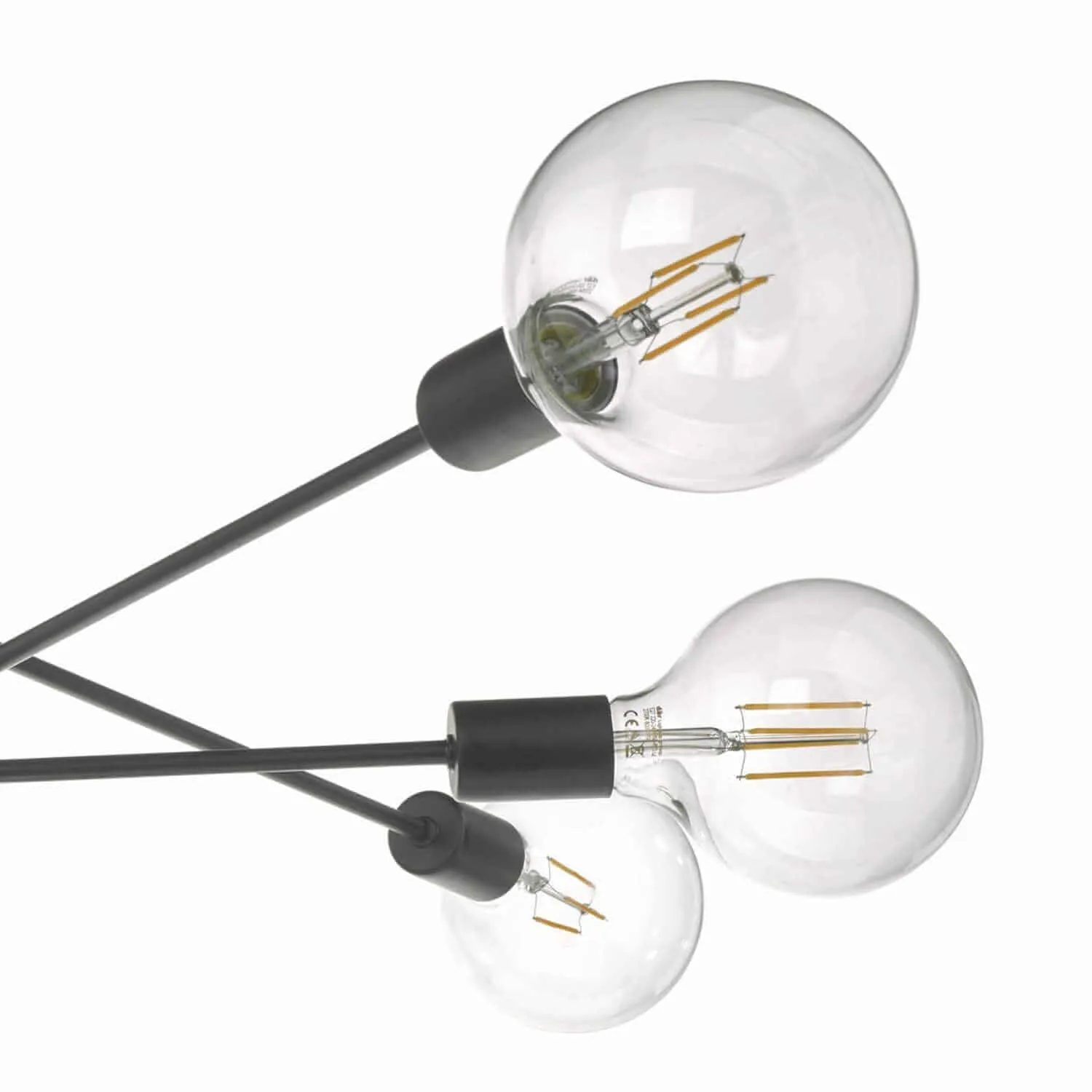 Seville 6 Light Matt Black Ceiling Pendant Ceiling Light