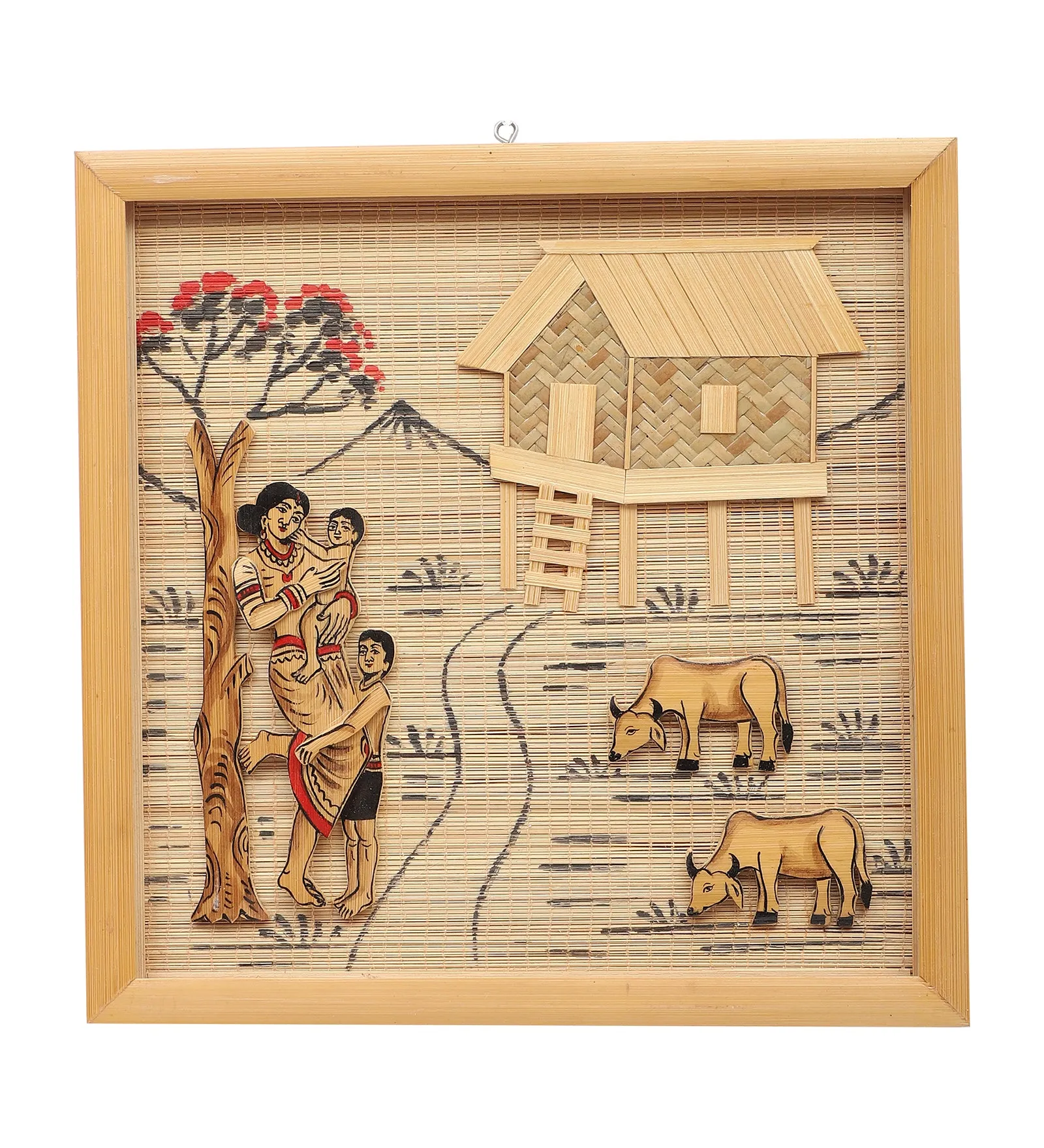 SILPAKARMAN Bamboo Wall Hanging - Small (30 x 30 cm)