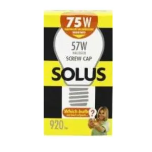 SOLUS (75W = 57W) BC CLEAR A55 HALOGEN E/SAVE