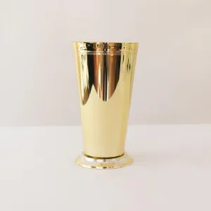 Tall Gold 7'' Mint Julep Plastic Cup