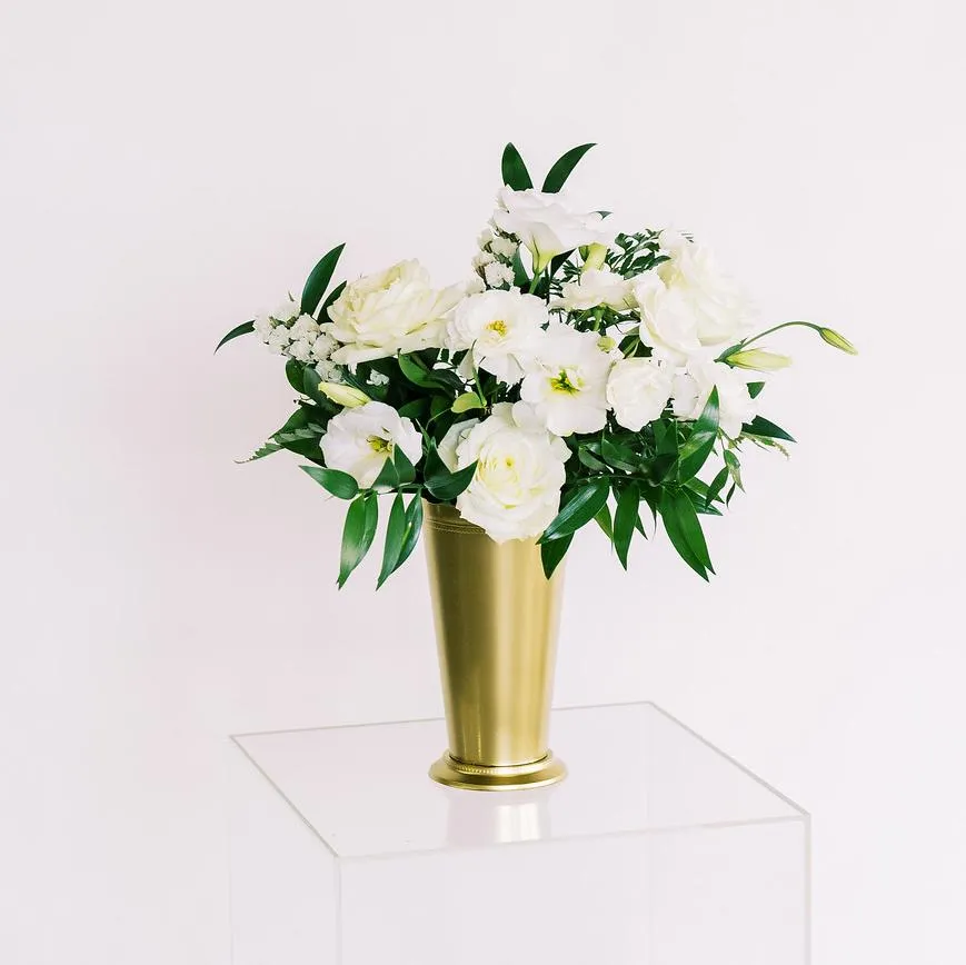 Tall Gold 7'' Mint Julep Plastic Cup