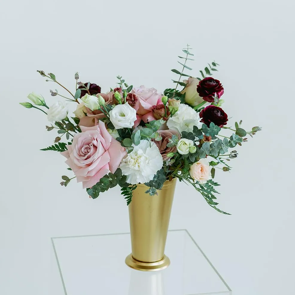 Tall Gold 7'' Mint Julep Plastic Cup