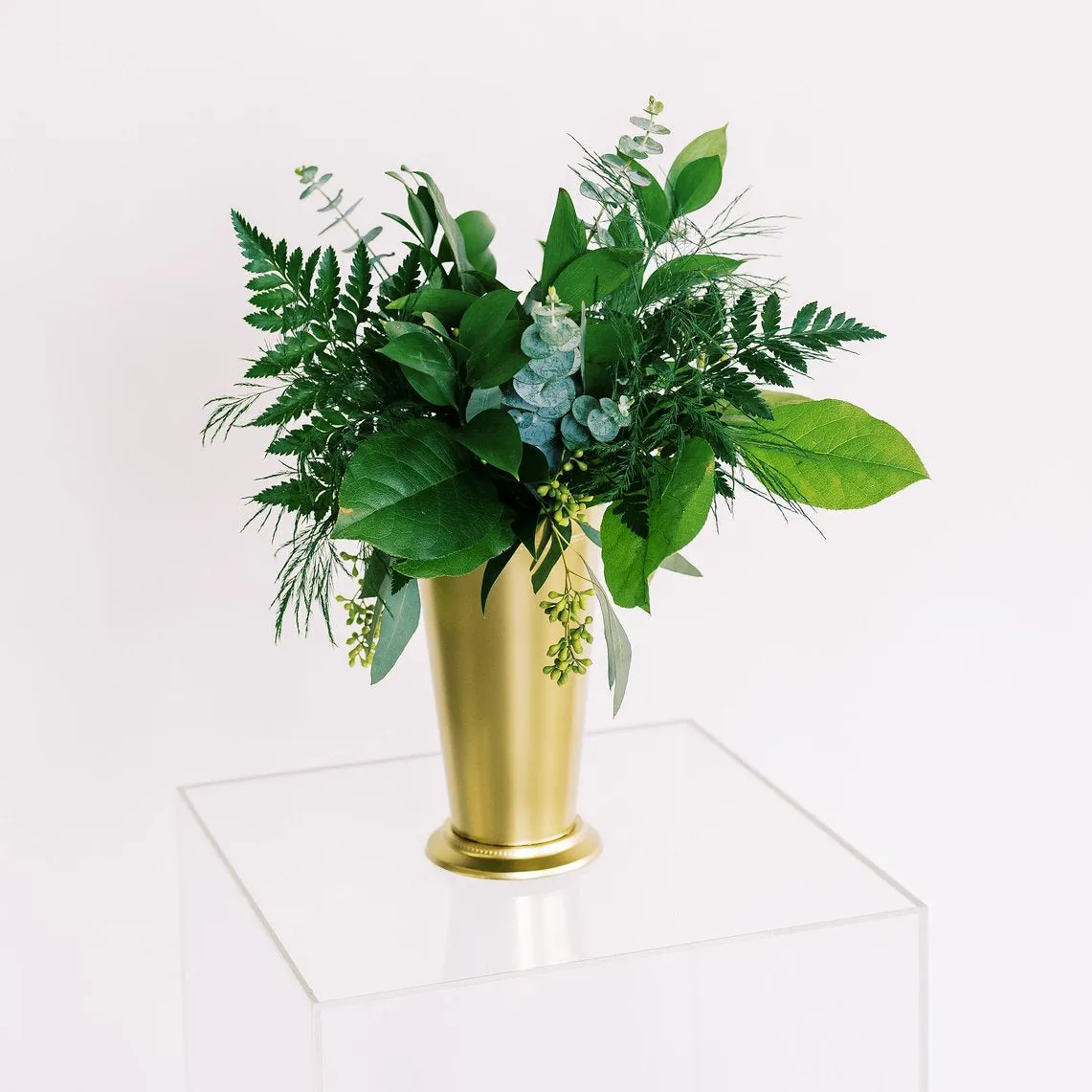 Tall Gold 7'' Mint Julep Plastic Cup