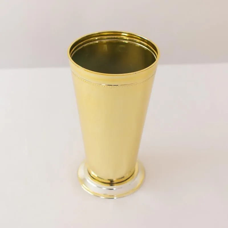 Tall Gold 7'' Mint Julep Plastic Cup