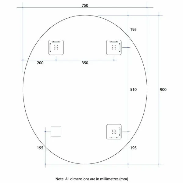 Thermogroup Oval Polished Edge Mirror