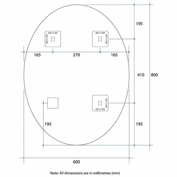 Thermogroup Oval Polished Edge Mirror