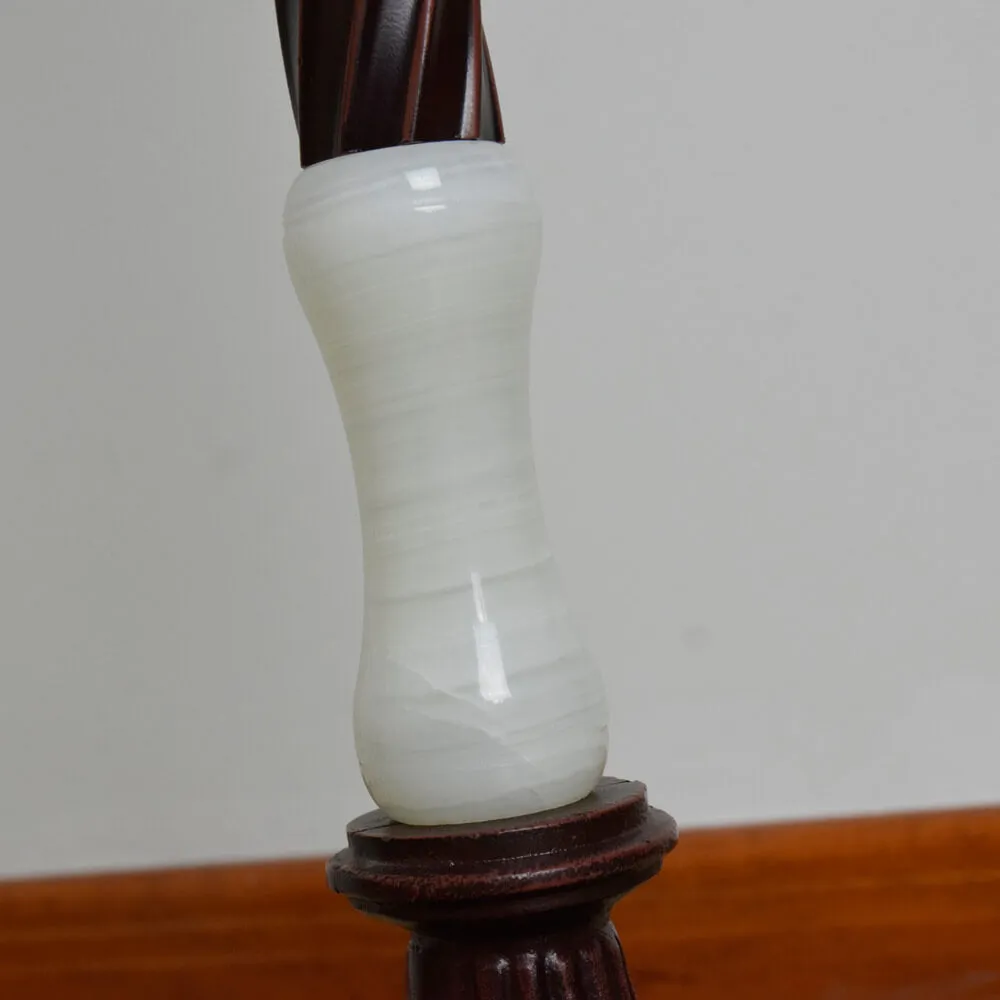 Tiffany Creative Stained Glass Jade Rose Decorated 3-Light Standing Floor Lamp