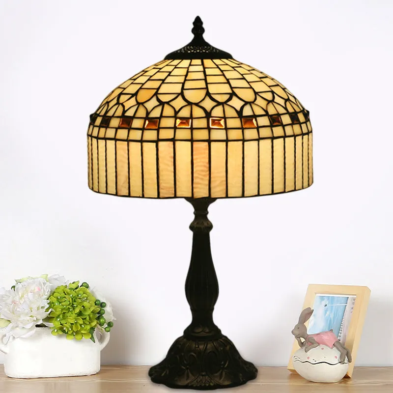 Tiffany Style Beige Glass Nightstand Light"

Note: It is important to keep the keywords "Tiffany style" and "nightstand light" in the title for SEO purposes.