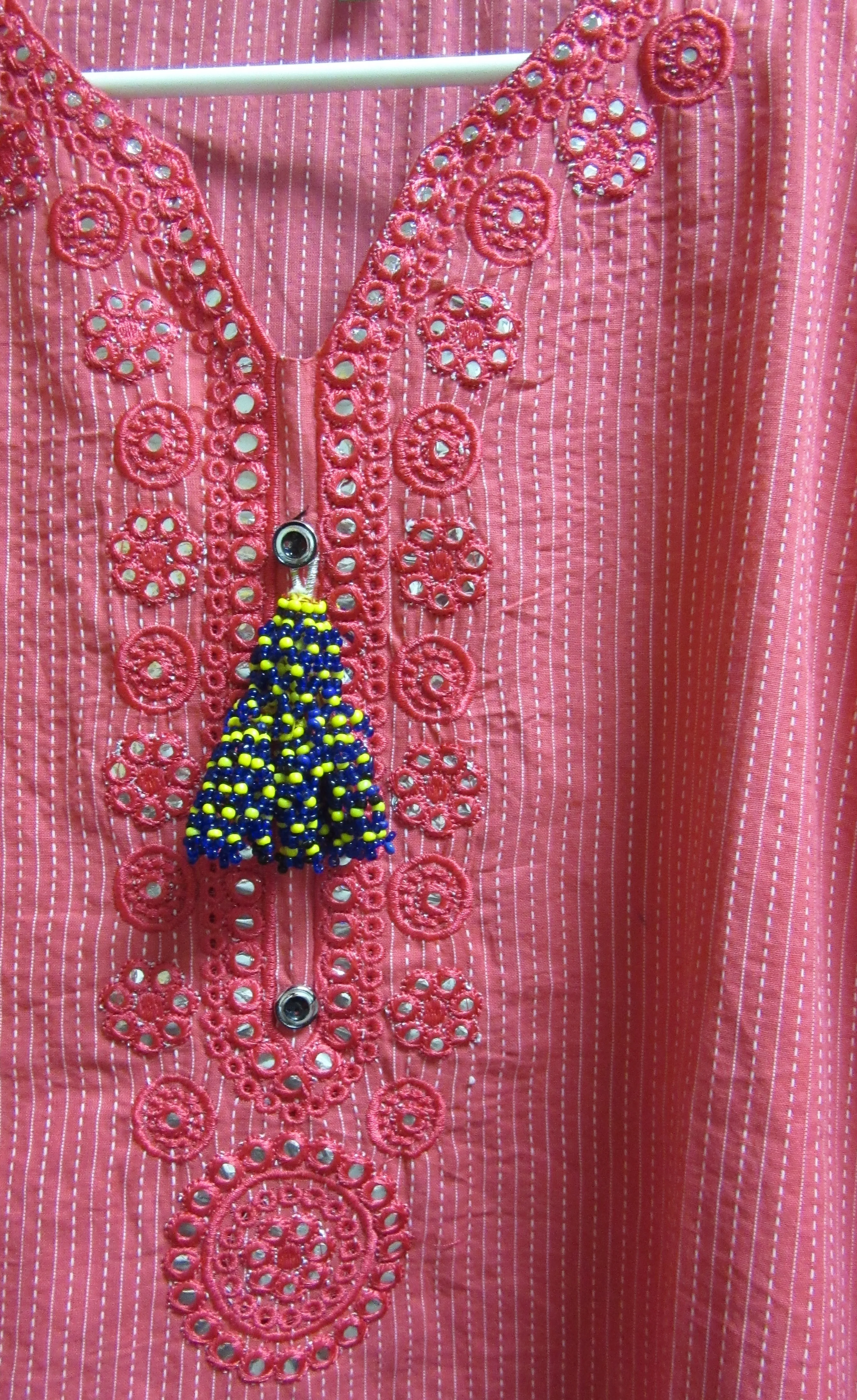 Trims 2988 Yellow Seed Beads Button Hanging