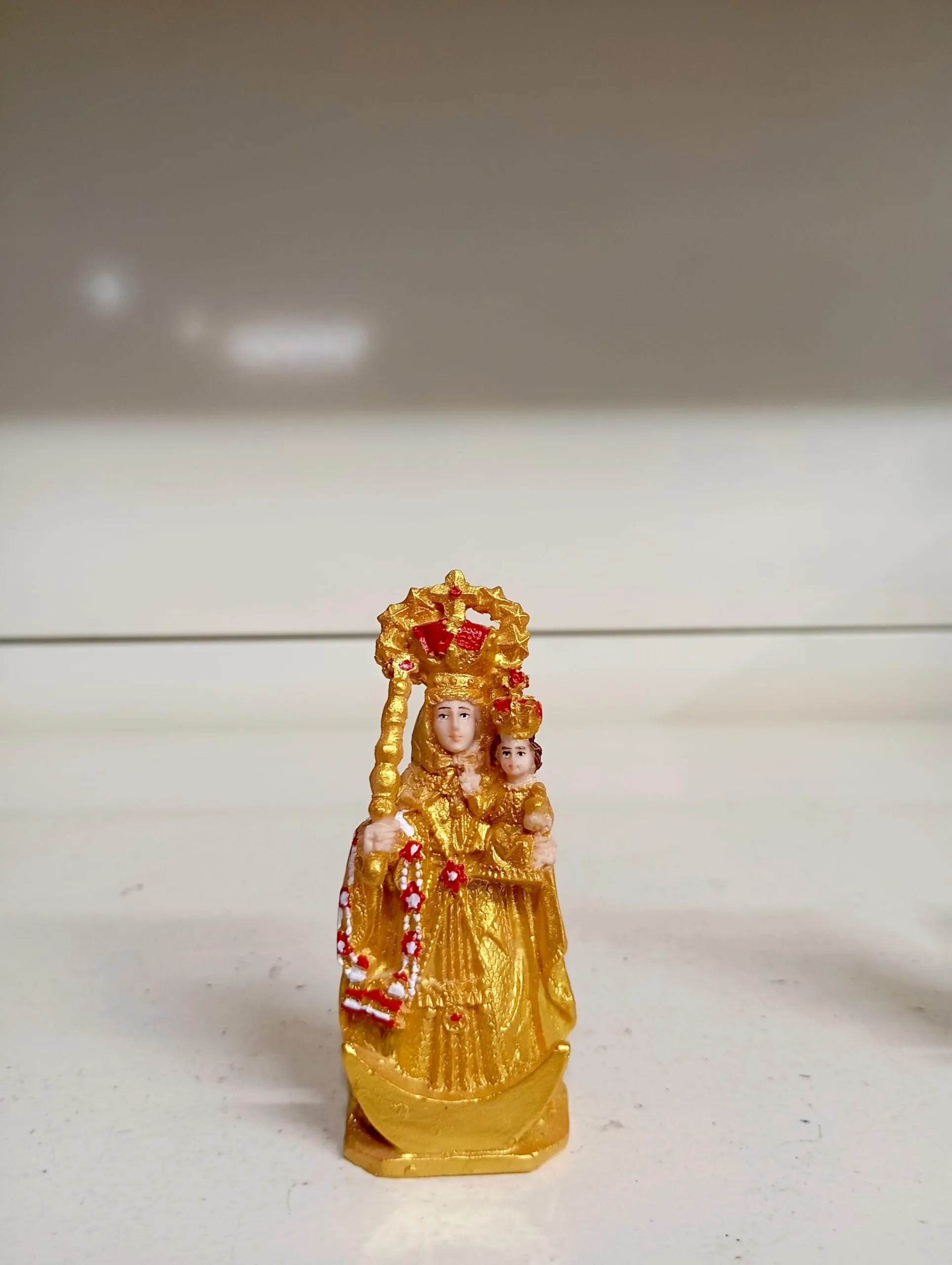 Unique Annai Velankanni 3.5inch polyresin Statue| Imported Poly Resin Madha Statues for Home Decor Christian Gifts| Gift for All Occasion| Idhaya Crafts
