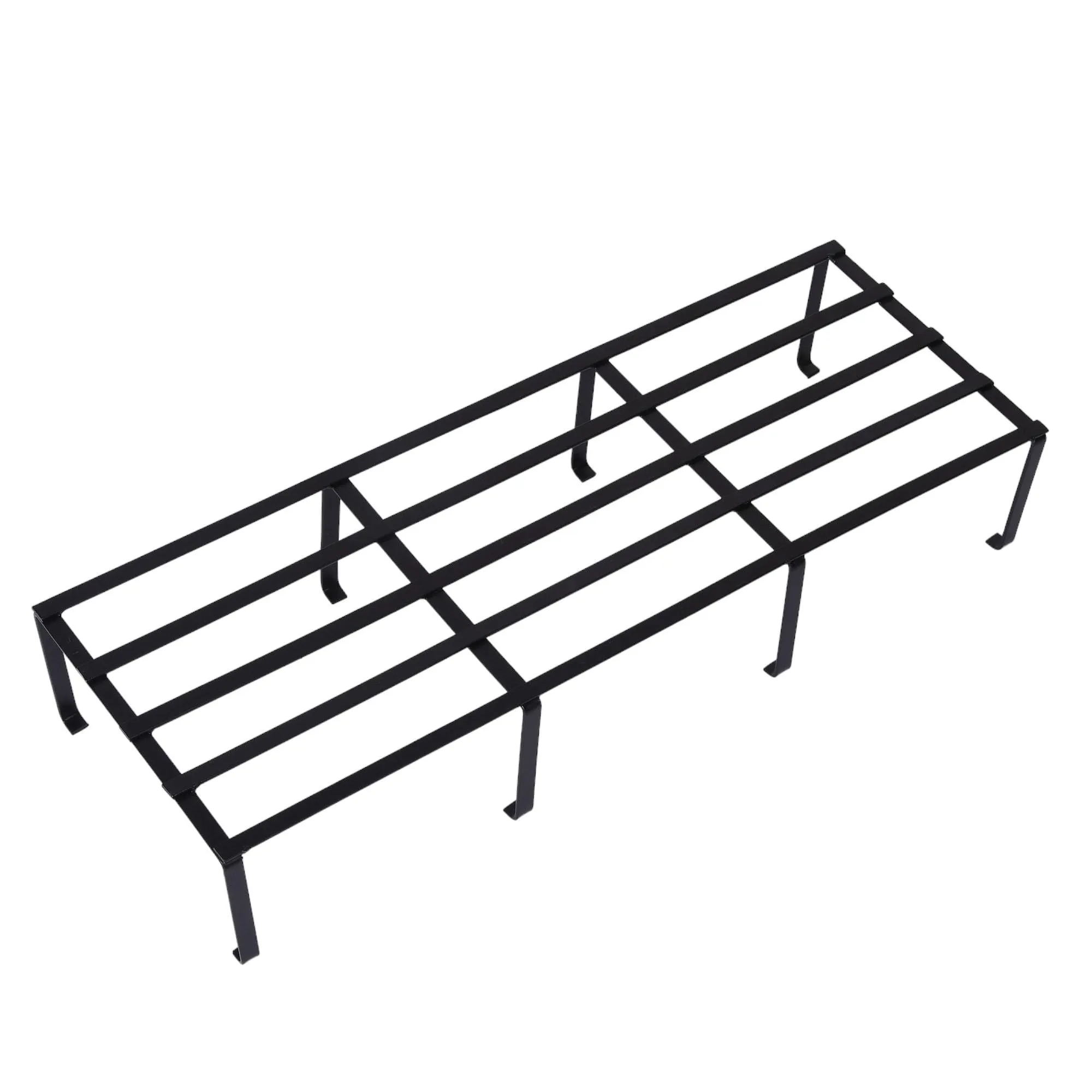 Urbane Home Planter | Gamla Stand for Home | Planter Stand for Garden | Planter Pot Stand for Outdoor | Plant Stand for Home and Garden | Rectangular Balcony Flower Stand | 1159 | Black