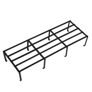 Urbane Home Planter | Gamla Stand for Home | Planter Stand for Garden | Planter Pot Stand for Outdoor | Plant Stand for Home and Garden | Rectangular Balcony Flower Stand | 1159 | Black