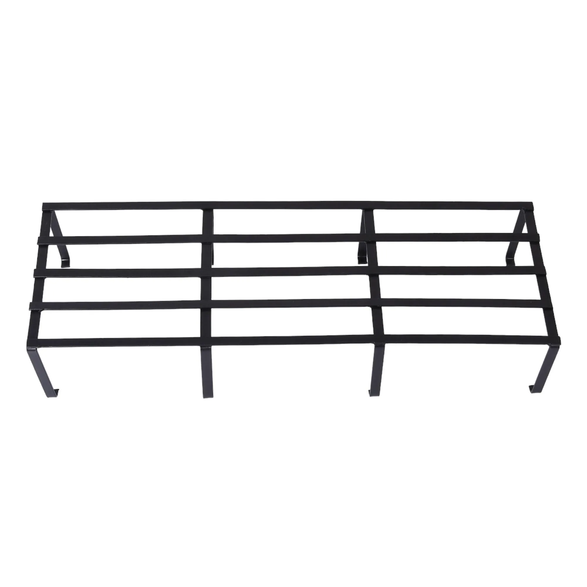 Urbane Home Planter | Gamla Stand for Home | Planter Stand for Garden | Planter Pot Stand for Outdoor | Plant Stand for Home and Garden | Rectangular Balcony Flower Stand | 1159 | Black