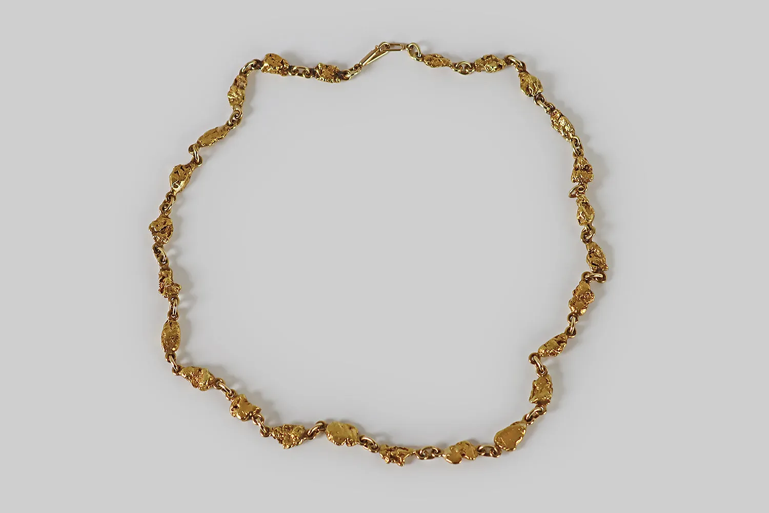 Victorian 16 Natural Gold Nugget Chain