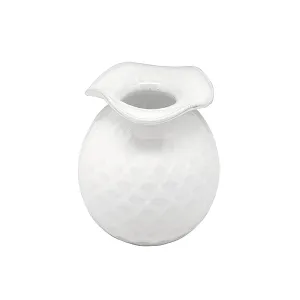 White Pineapple Texture Bud Vase