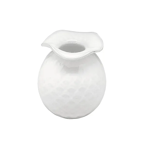 White Pineapple Texture Bud Vase