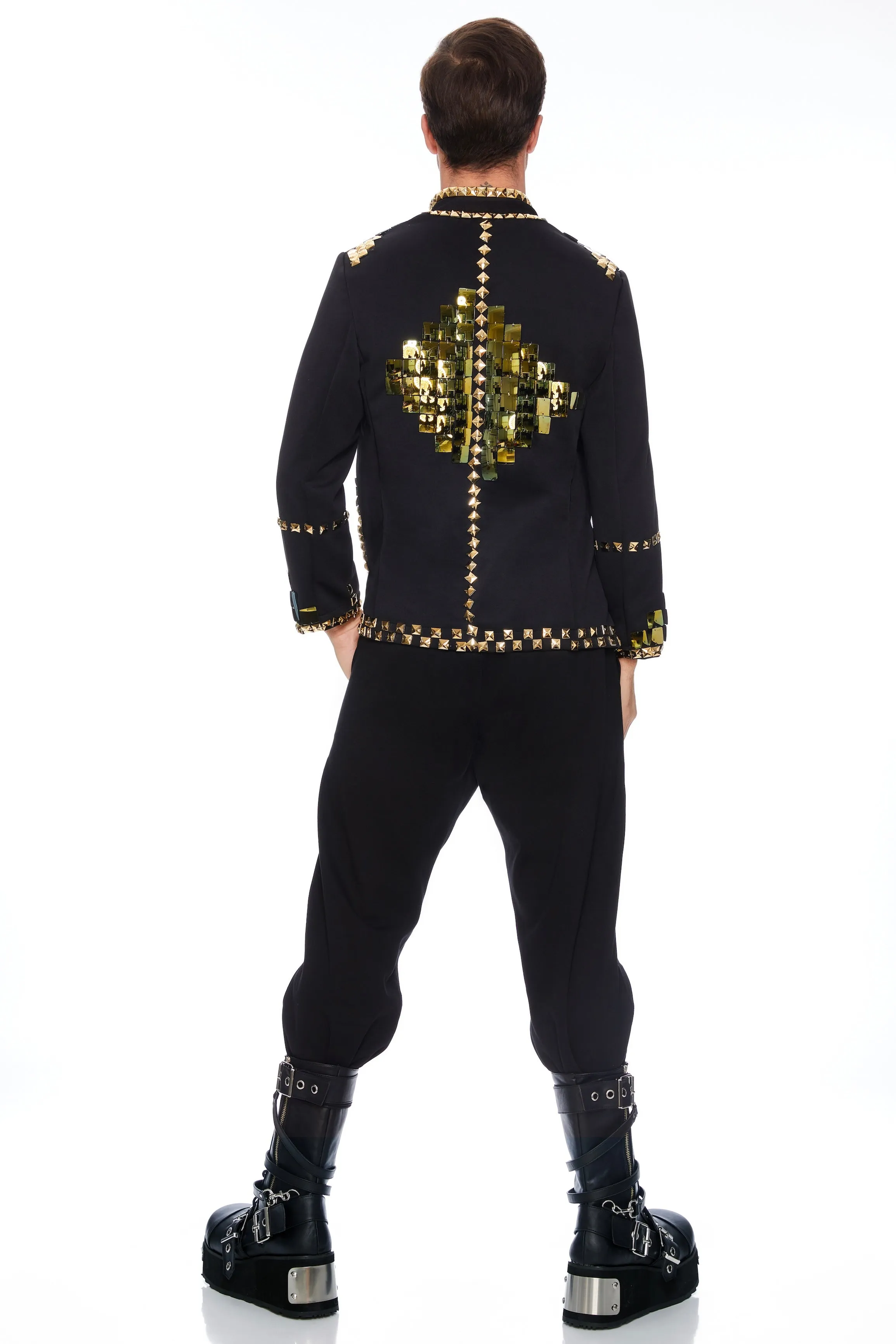 Who Are You  Black and Gold Lens Jacket