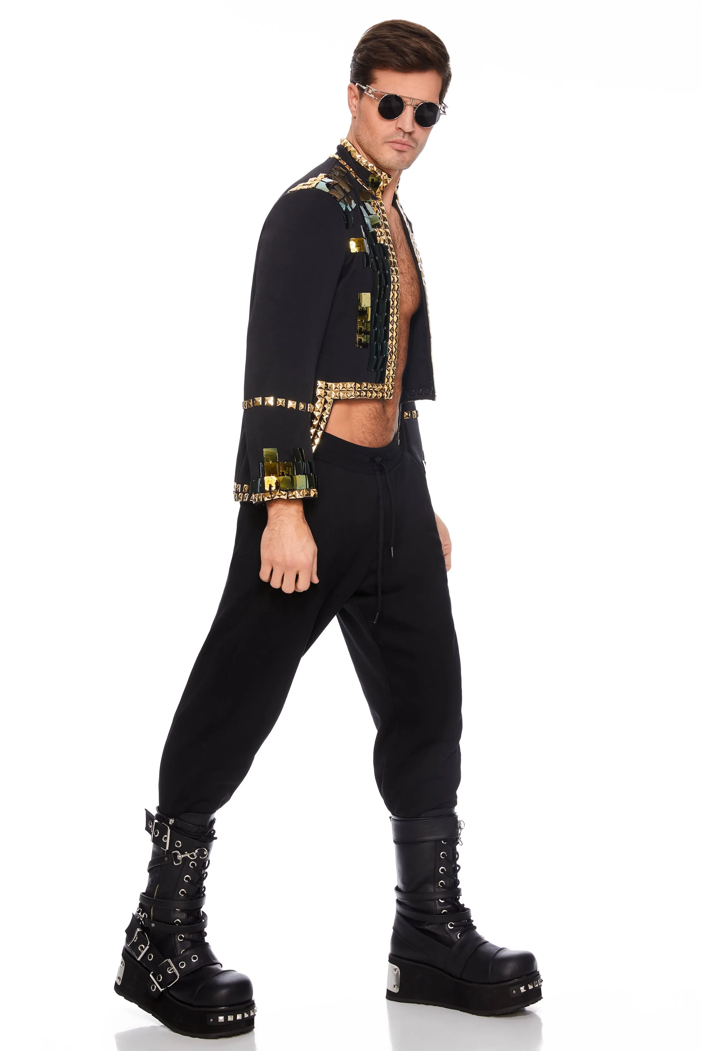 Who Are You  Black and Gold Lens Jacket