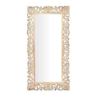 WILDWOOD Wooden Wall Mirror Frame | Wall Mounted | for Bedroom Home Decor| Living Room | Wall Hanging | (36"x72")(Only Frame without Mirror)(Natural Finish)