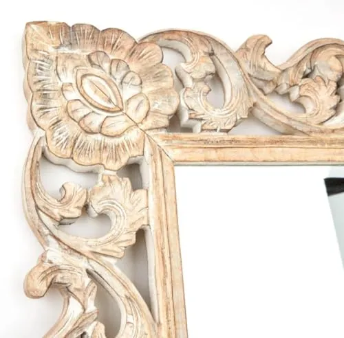 WILDWOOD Wooden Wall Mirror Frame | Wall Mounted | for Bedroom Home Decor| Living Room | Wall Hanging | (36"x72")(Only Frame without Mirror)(Natural Finish)