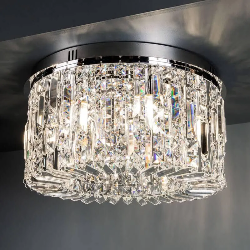 Wisconsin 5 Light Flush Chrome Ceiling Light