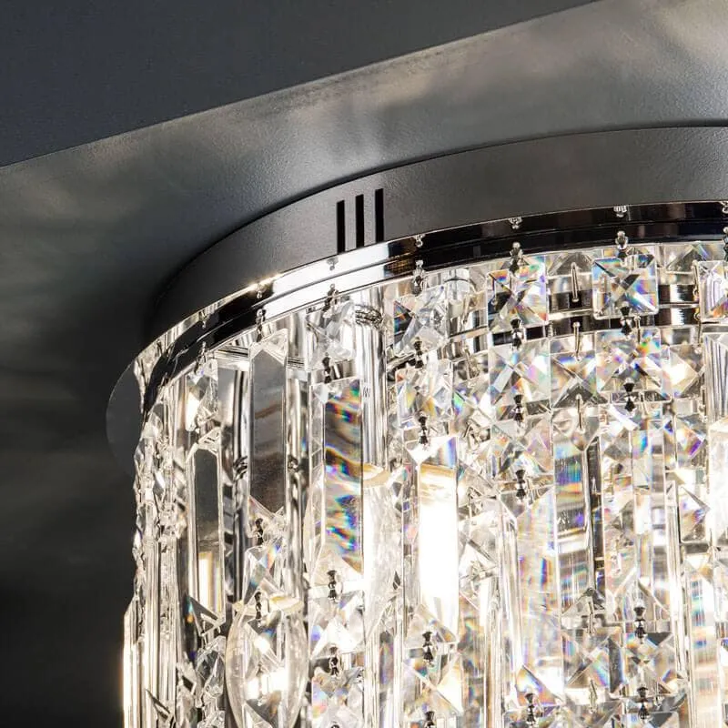 Wisconsin 5 Light Flush Chrome Ceiling Light