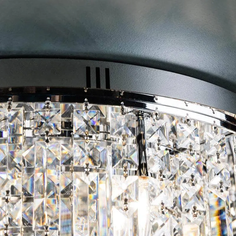Wisconsin Chrome 8 Light Flush Ceiling Light