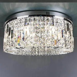 Wisconsin Chrome 8 Light Flush Ceiling Light