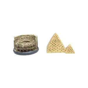 Wonderland ( Set of 2 Resin Miniature Building Wonder of The World Model (Style 04)