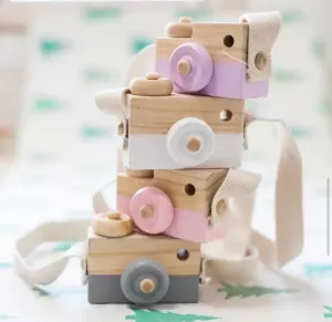 Wood Baby Toy Camera - Baby Camera Toy- Wood Play Camera Toys , Wooden play toys,  Natural wooden Montessori toys,